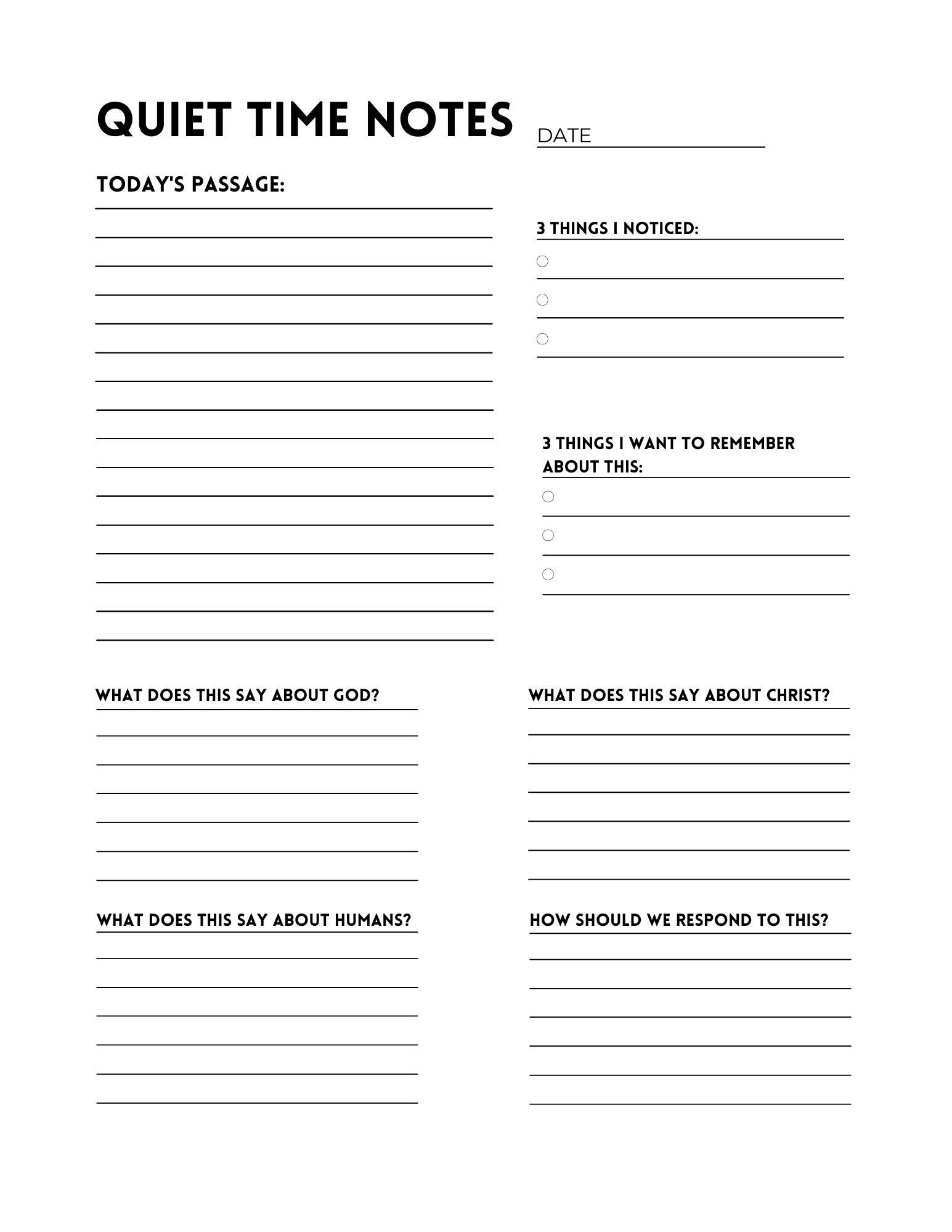 Printable Bible Study Note Template Etsy Printable Bible Study Note Template Etsy
