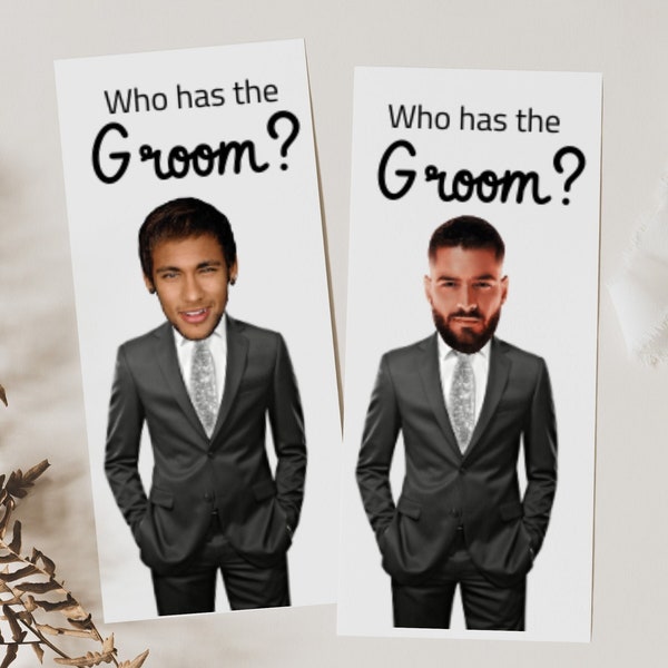 Guess The Groom Bridal Shower Game, Who Has the Groom Bridal Shower Game, Celebrity Bridal Shower Games Modern Minimalist Instant DIY