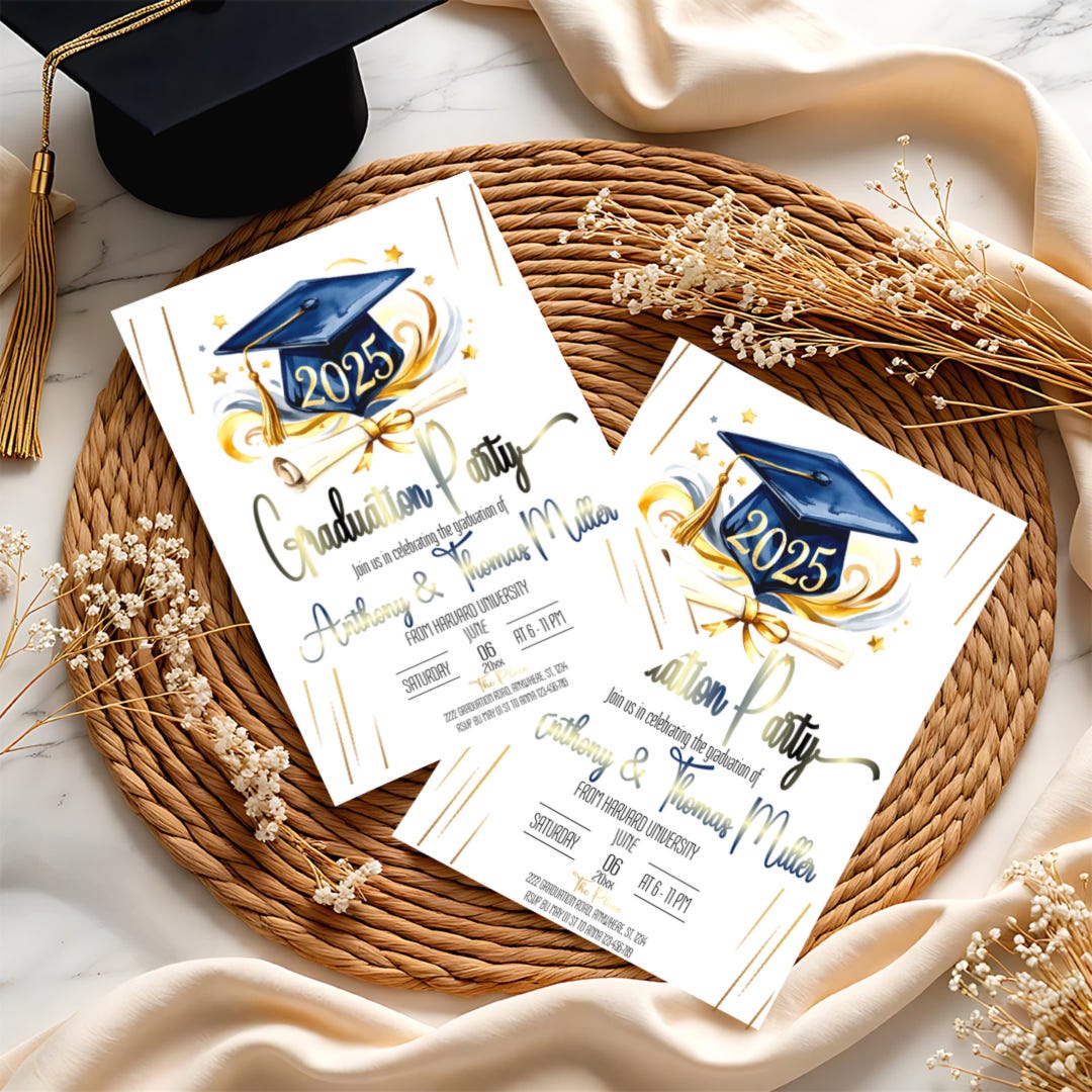 Graduation Invitetemplate Digital Graduation Party Invitation Animated ...