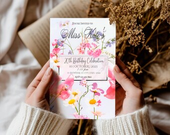 Parisian Invitations|Luxury Flower Invitations|Couture Invitations|Digital template|Digital Invitation|Designer Invitation|Gossip Girl