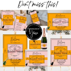 Printable, Custom Champagne Label, Digital Download, Champagne Bottle Labels, Mini Champagne ...