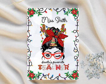 Personalised Teacher Christmas Card, Christmas Card For Teacher, Teacher Christmas Gift, To My Teacher Christmas Card, Christmas Card, Xmas