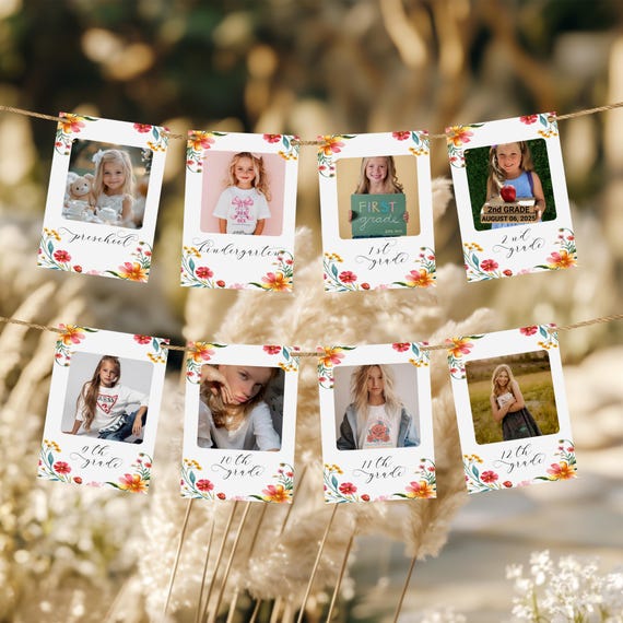 grad photo cards Lei Graduation Card A2 (4.25 x 5.5) digital print with gold foil Brown kraft envelope blank inside Wildflower Graduation Photo Cards, Throughout