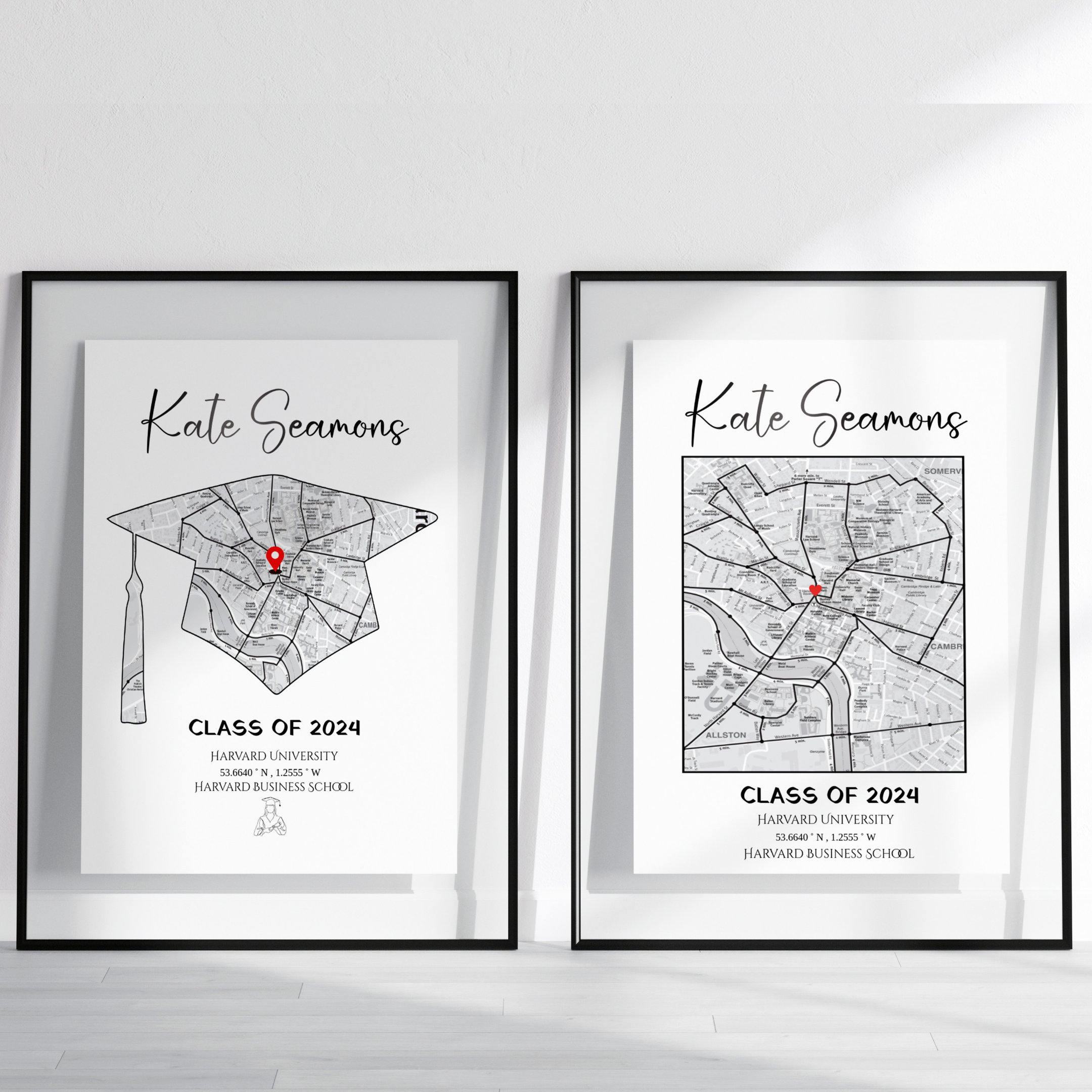 Custom Graduation Print Map Gift, Uni Wall Art, Graduation Gifts for ...
