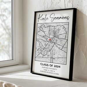 Custom Graduation Print Map Gift, Uni Wall Art, Graduation Gifts For Him, Graduation Gifts, Graduation Print, Personalized Graduation Gifts