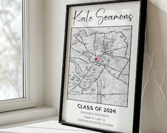 Benutzerdefinierter Abschluss Print Map Geschenk, Uni Wandkunst, Abschlussgeschenke für ihn, Abschlussgeschenke, Abschlussdruck, personalisierte Abschlussgeschenke