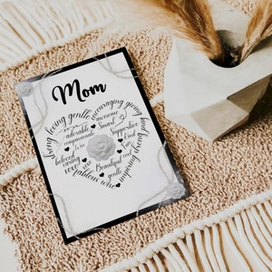 Designer Couture Mother's Day Heart Template, Classy and Fabulous Mother's Day Card, Paris Theme, Editable Card, Instant Download, Printable