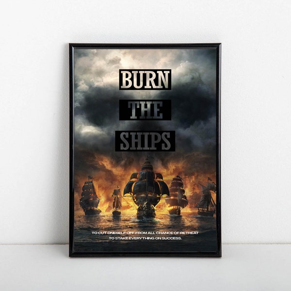 Burn the Ships Wall Art - Etsy