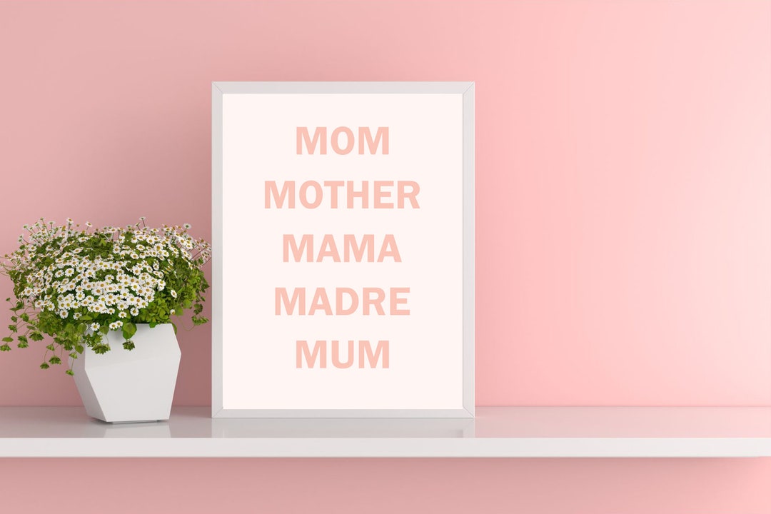 Mothers Day Wall Art Mothers Day Poster Gift Mothers Day Wall Decor