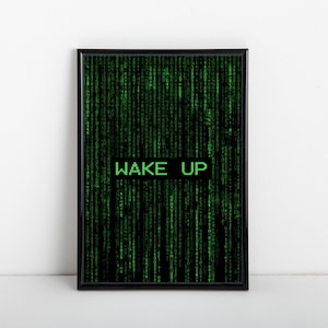 Poster ispirato a Wake Up Matrix Stampa unica / Wall Art / Appassionato di cinema