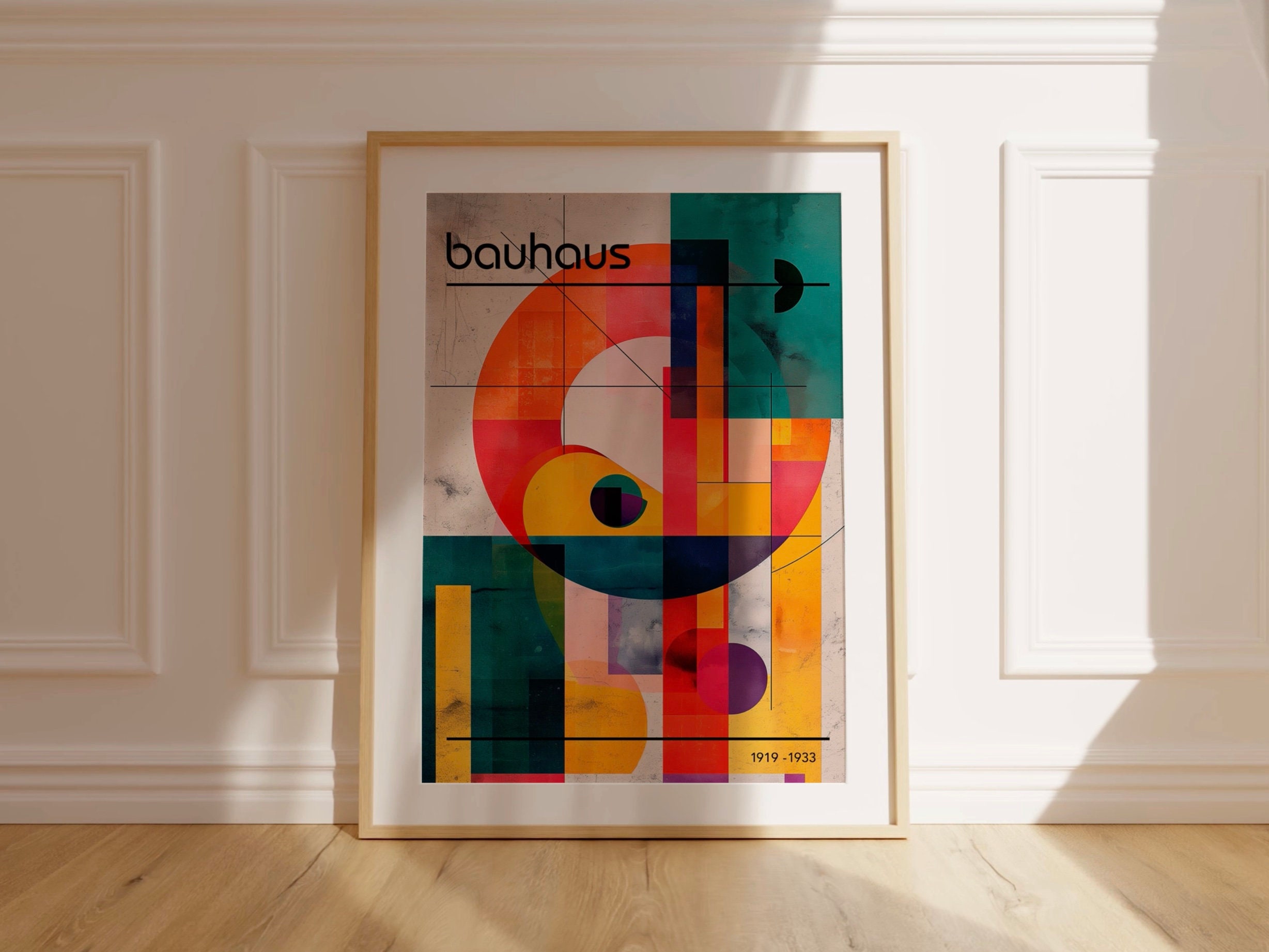 Bauhaus Geometric Poster, Interior Design, Eclectic Exhibition Poster ...