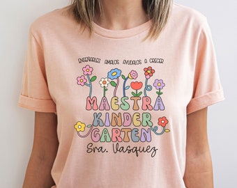 Maestra Kindergarten, Maestra De Kinder, Maestra Español, Maestra Bilingue, K Is For Kinder, Kindergarten Sweatshirt, ESL Teacher, Maestra