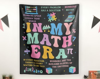 In My Math Era, Gift For Math Teacher, Mathematics Gift, Math Teacher Tapestry, Classroom Tapestry Math, Math Lover Gift, Math Gifts