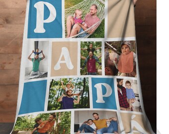 Dad Personalized Blanket, Regalo Para Dia Del Padre, Personalized Blanket For Dad, Blanket For Father's Day, Father Memorial Blanket