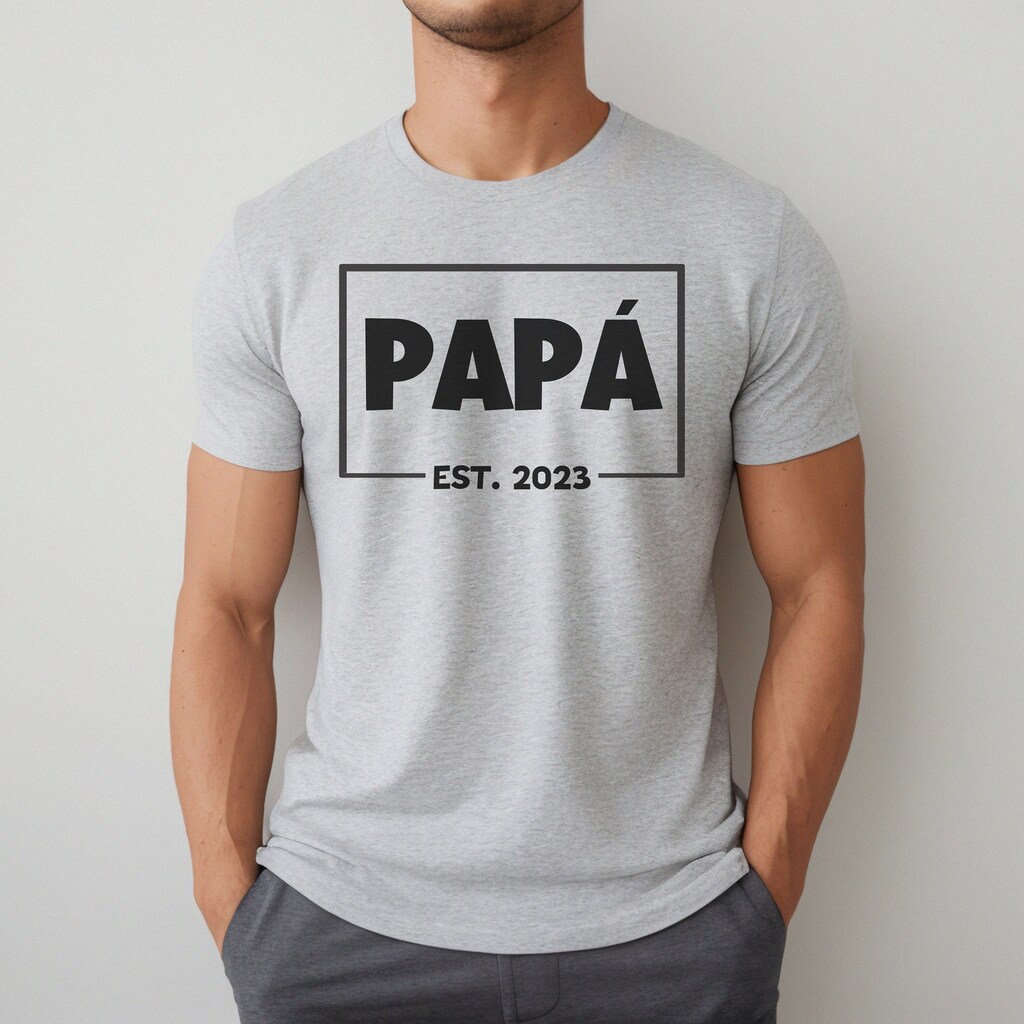 Maglietta Regalo Per Papà 100% Cotone - Divertente Scritta 'Loading...' - Taglio Classico Uomo, Grigio, Compleanno Festa Papà