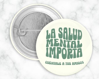 La Salud Mental Importa, Mental Health Matters Pin, Salud Mental, Mental Health Pin, School Psychologists, Counselor Gifts, Anxiety Pin