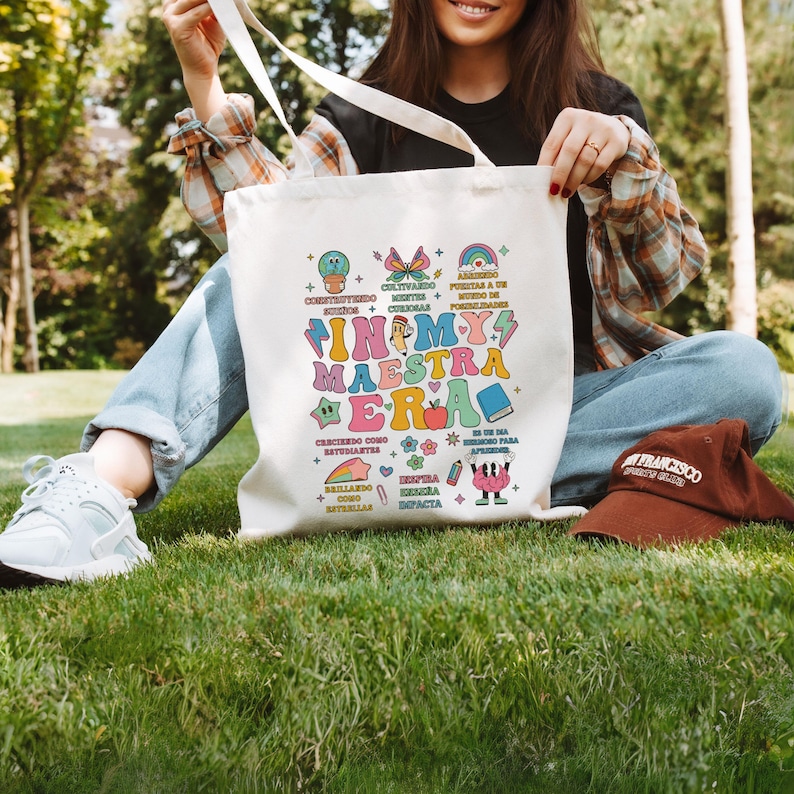 In My Maestra Era Tote Bag, in My Teacher Era Tote Bag, Canvas Tote Bag ...