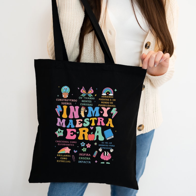 In My Maestra Era Tote Bag, in My Teacher Era Tote Bag, Canvas Tote Bag ...