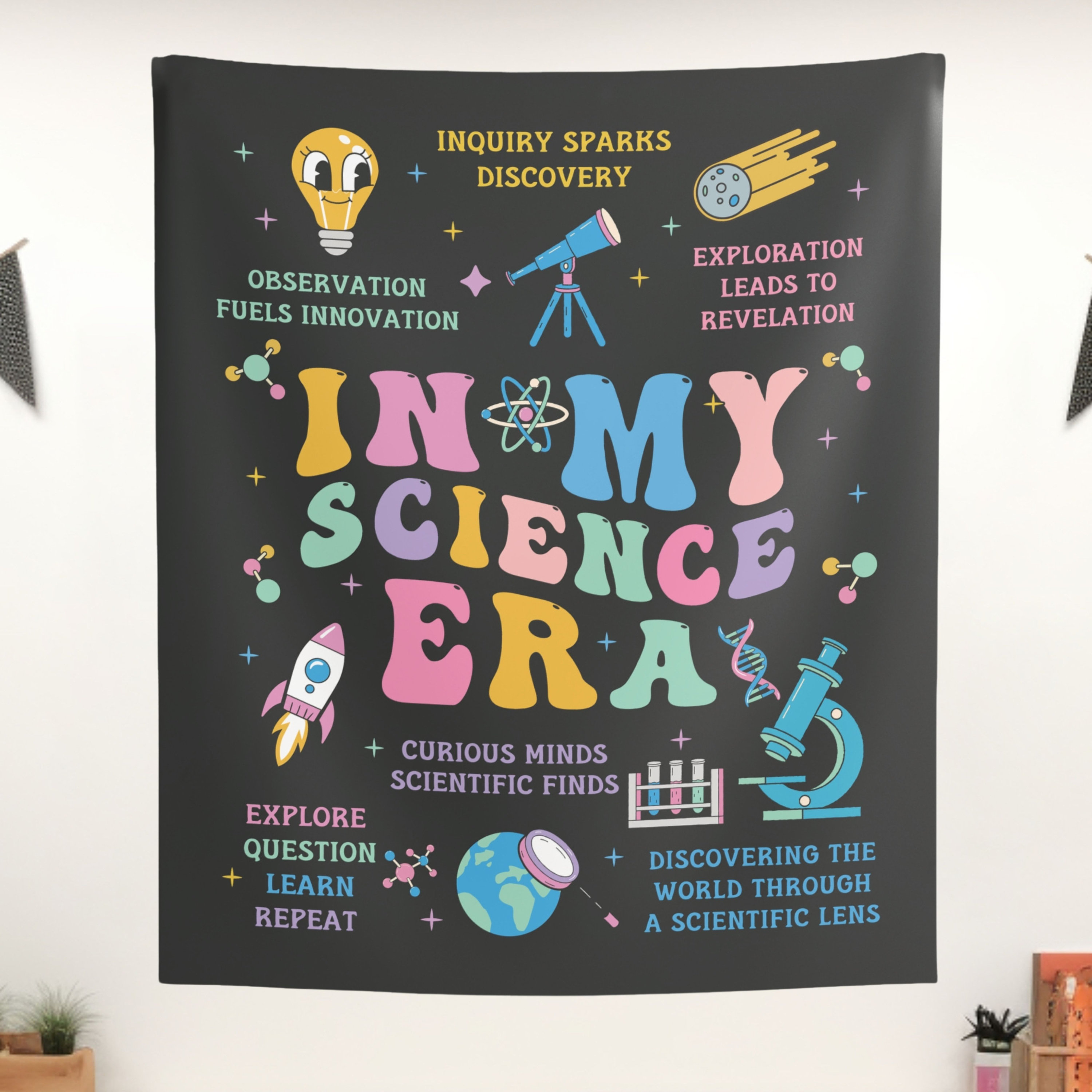 In My Science Era, Science Tapestry, Science Teacher Tapestry, Gift For Science Teacher, Science Lover Gift, Best Science Teacher