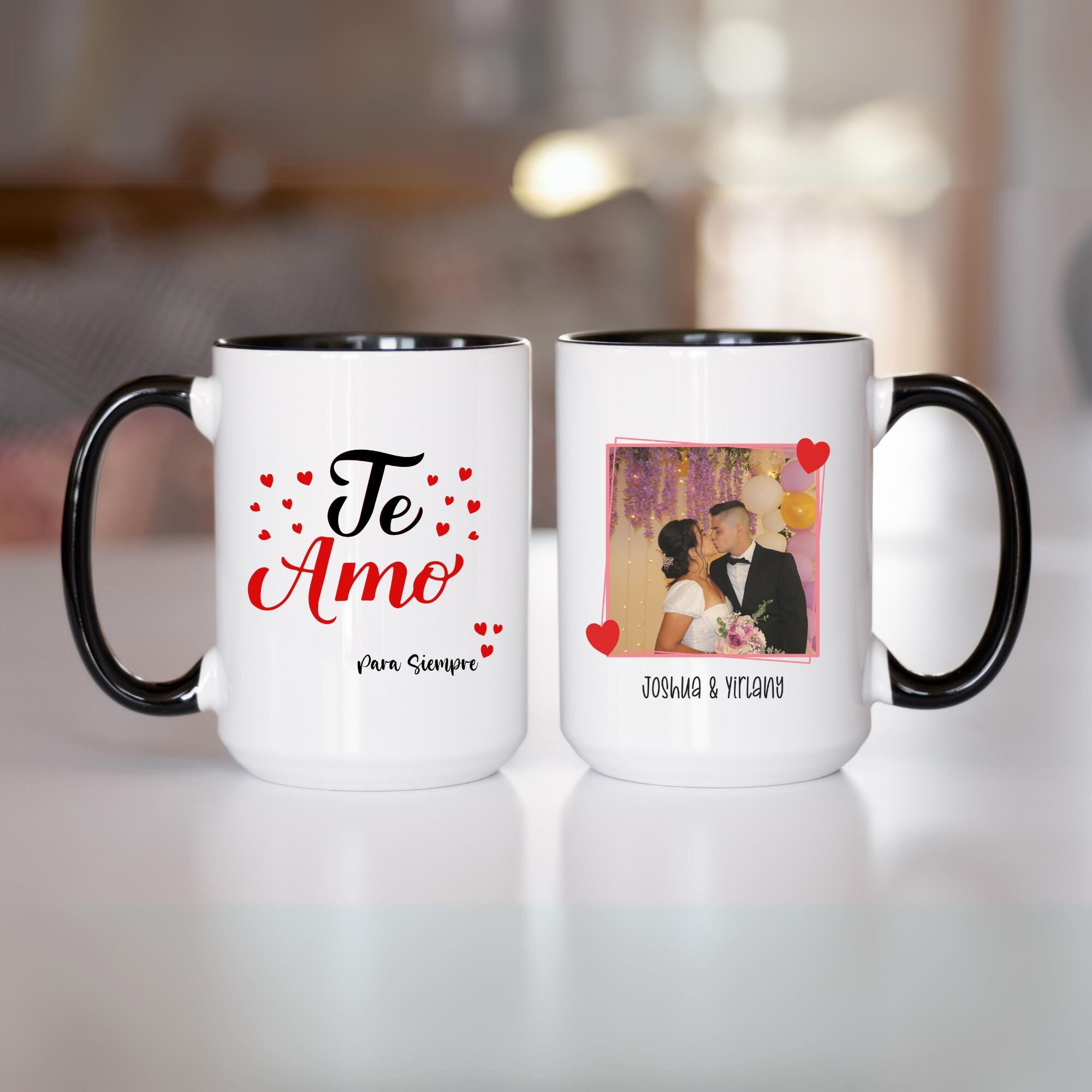 Te Amo Para Siempre, Taza Personalizada, Regalos Personalizados, Taza De  Cafe, Dia De San Valentin, Regalos De Aniversario, Regalos De Boda 