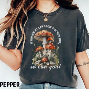 Vintage Mushroom Graphic Tee: Cottagecore Mycology Clothing