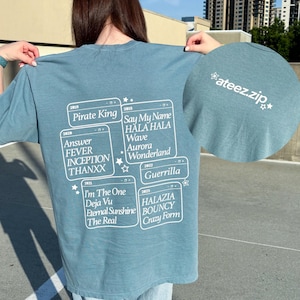 Ateez-T-shirt met titeltrack | Subtiele Kpop-merchandise van ATINY