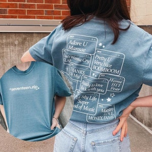Seventeen Title Track Shirt, SVT Tee, Subtle Kpop Merch, Y2K, Carat Gifts, Kpop Concert Outfit, Miniteen, Going Seventeen