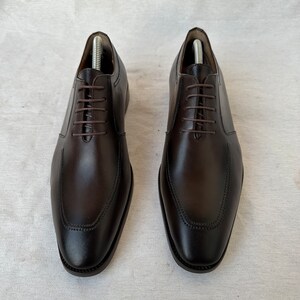 Handmade Black leather shoes , Hand Stitched Plain Oxford Shoes Made of full brown Natural Crust leather With Leather Sole , Marrakech