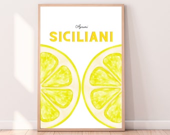Sicily Lemon Print: Italian Fruit Wall Art (Digital Download)