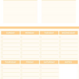 Weekly Planner, Instant Download, Downloadable Template, Schedule ...