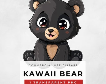 Cute baby bear clipart for invitations, wall art and sublimation projects. Commercial use. Single Image PNG
