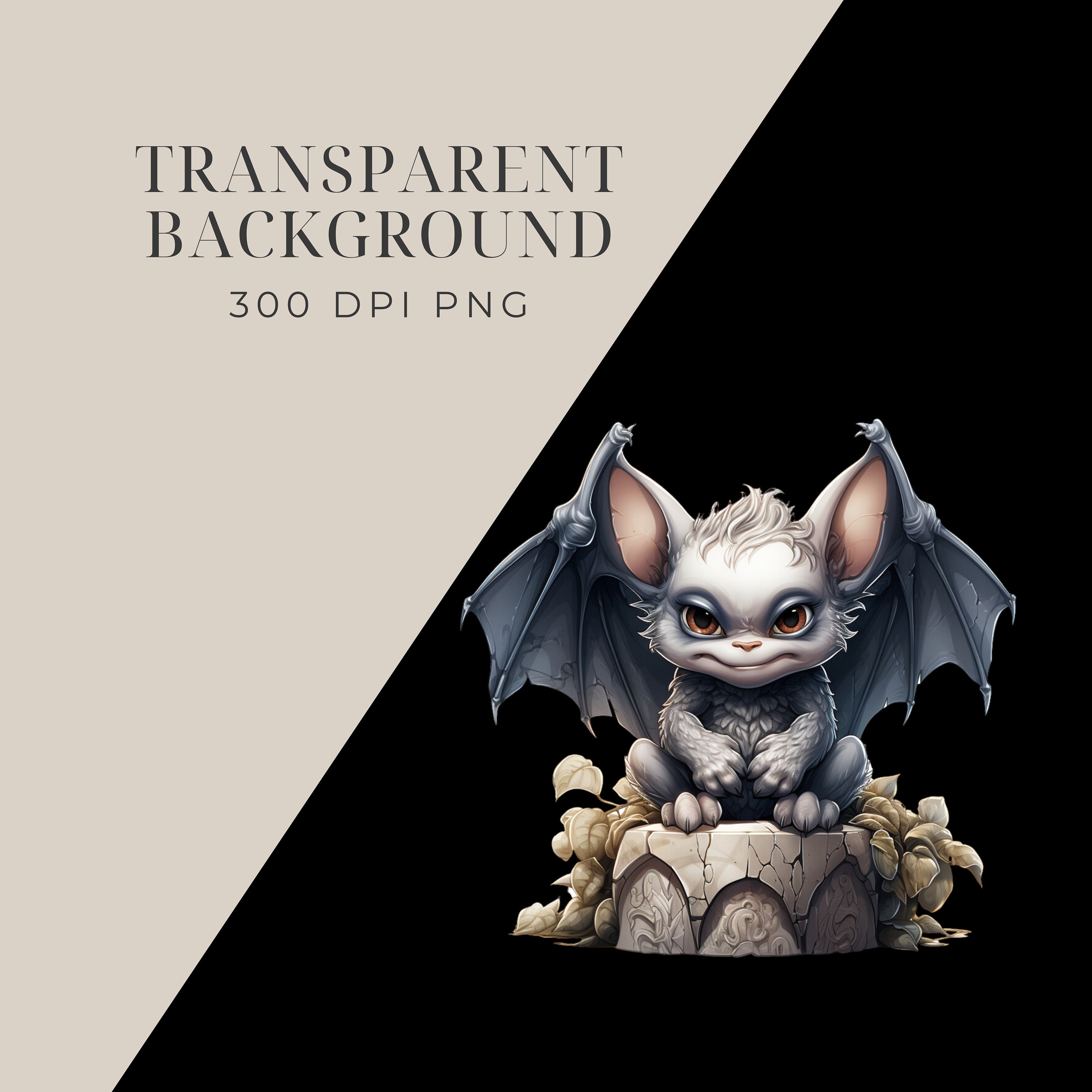 Cute Gothic Gargoyle Clipart, SINGLE IMAGE, Spooky Cottagecore Clipart ...