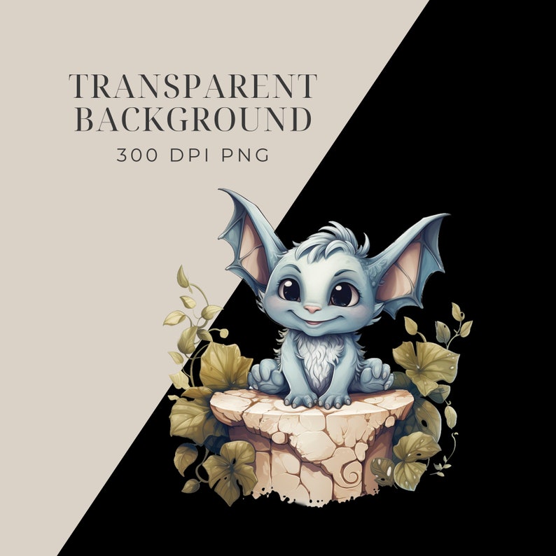 Cottagecore Kawaii Gargoyle Clipart, SINGLE IMAGE, Cute Spooky Clipart ...