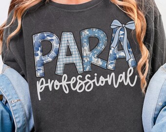 Paraprofessional Shirt Comfort Colors Cute Para Shirt Para Team Shirts Teacher Aide Special Education Shirt Back to School Para Gifts