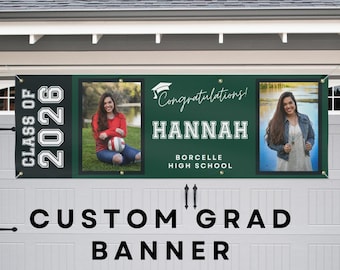 Custom Graduation Banner Personalized Graduation Party Decor Class of 2026 Graduation Yard Sign Outdoor Graduation Sign with Photo