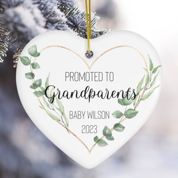 Promoted to Grandparents Ornament New Grandparents Gift New Grandma Gift Christmas Baby Announcement Ornament Baby Announcement Ideas