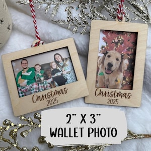 2025 Family Photo Ornament 2025 Christmas Picture Frame Ornament Personalized 2025 Keepsake Ornament Wallet Photo Frame Engraved Photo Frame