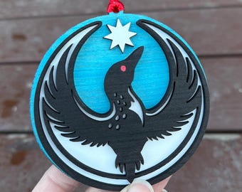 Minnesota Loon Ornament Minnesota Strong Rebel Loon Christmas Ornament Minnesota Gifts Handmade