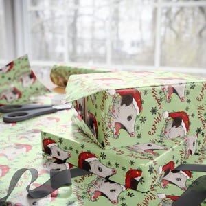 Possum Wrapping Paper Funny Possum Gift Wrap Possum Lover Gift Idea Merry Hissmas Opossum Christmas Gift Idea Funny Wrapping Paper image 10