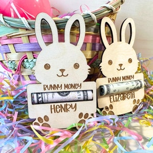 Easter Money Holder Personalized Easter Tag Bunny Money Easter Basket Stuffer for Teens Money Holder for Easter Gift for Teens Bunny Bucks