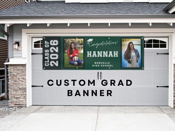 Custom Graduation Banner Personalized Graduation Party Decor Class of 2026 Graduation Yard Sign Outdoor Graduation Sign with Photo