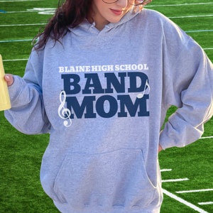 Custom Band Mom Hoodie Band Mom Sweatshirt Marching Band Mom Hoodie Personalized Band Sweatshirt for Parents