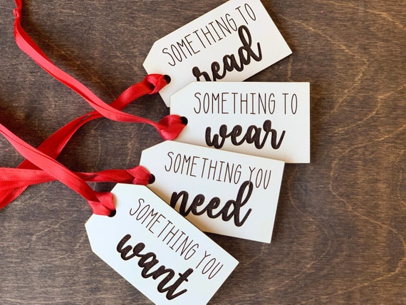 Something You Want Need Wear Read Gift Tags, Reusable Christmas Present Gift  Tag, Christmas Gift Wrapping Accessories, Gift Tag Ornament 