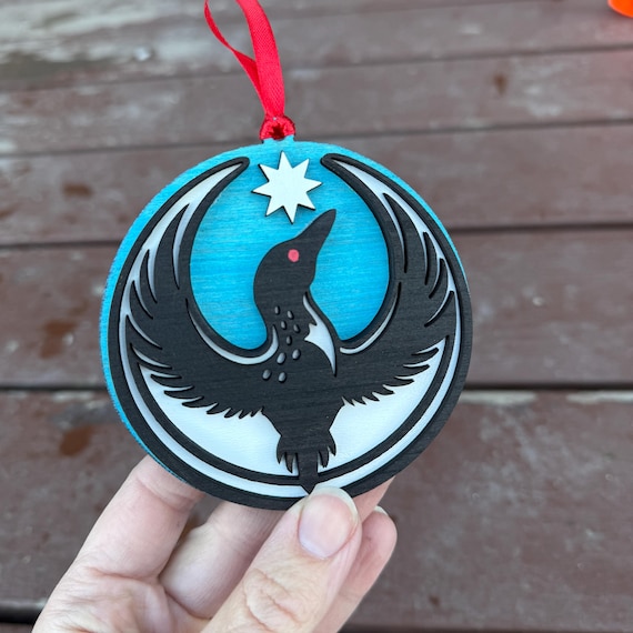Minnesota Loon Ornament Minnesota Strong Rebel Loon Christmas Ornament Minnesota Gifts Handmade