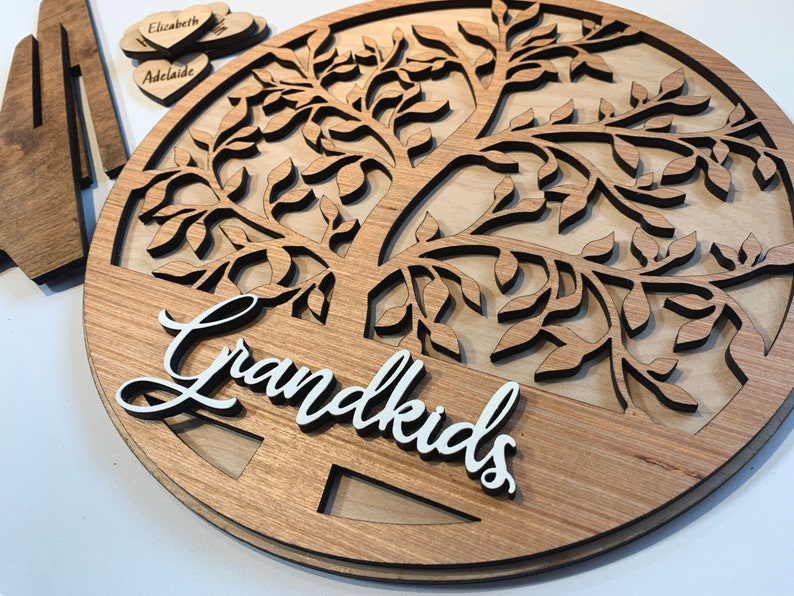 Personalized Wooden Family Tree Custom Mother's Day Gift Etsy
