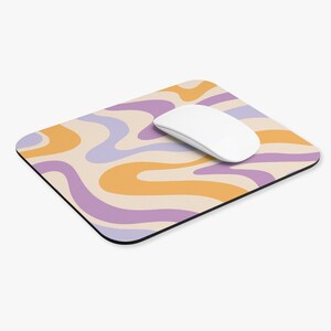 Retro Wavy Mouse Pad Groovy Aesthetic Office Decor Retro Dorm Decor Retro Office Decor Groovy Mousepad Cute Desk Decor Retro Mousepad