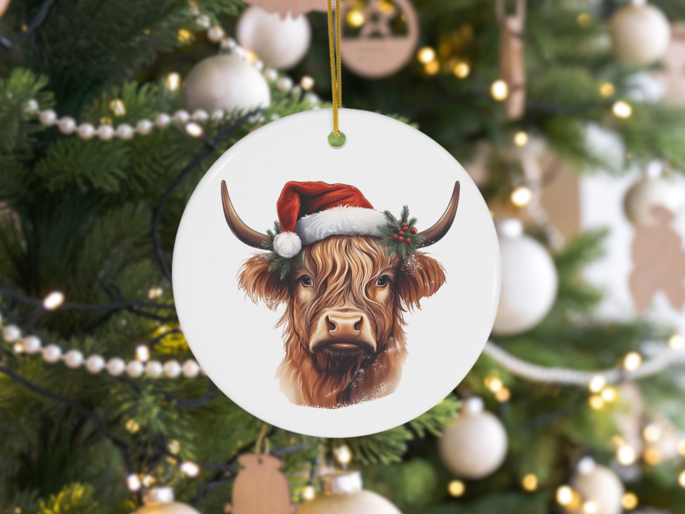 Highland Cow Christmas Ornament Custom Cow Christmas Ornament - Etsy
