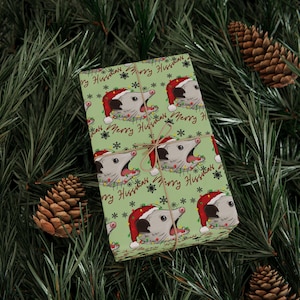 Possum Wrapping Paper Funny Possum Gift Wrap Possum Lover Gift Idea Merry Hissmas Opossum Christmas Gift Idea Funny Wrapping Paper image 9