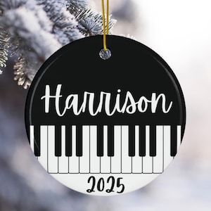 Personalized Piano Ornament Piano Christmas Ornament Piano Recital Gift for Piano Teacher Piano Keepsake Piano Player Gift