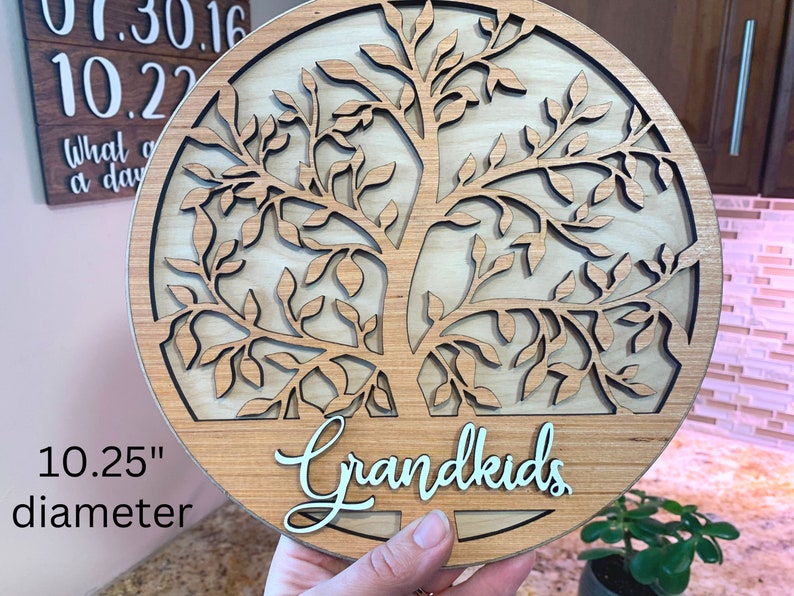 Personalized Wooden Family Tree Custom Mother's Day Gift Etsy